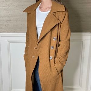 Long trench style corduroy jacket
